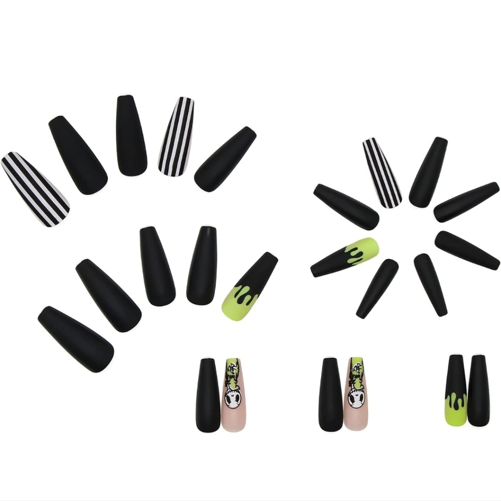 Nightmare before Christmas Black Matte Halloween Press On Nails False Nails - Picture 5 of 9